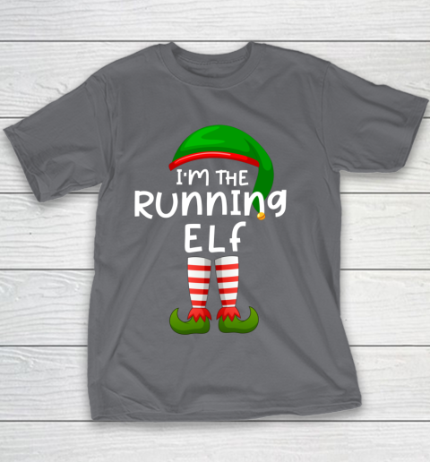 I m The Running Elf Funny Elf Family Matching Christmas Youth T-Shirt 5