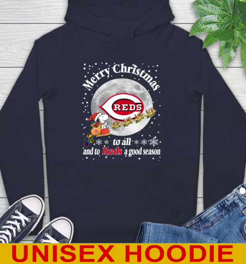 Cincinnati Reds Merry Christmas To All And To Reds A Good Season MLB Baseball Sports Hoodie 3