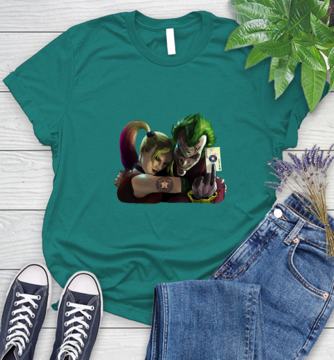 Houston Astros MLB Baseball Joker Harley Quinn Suicide Squad Women's T-Shirt 12