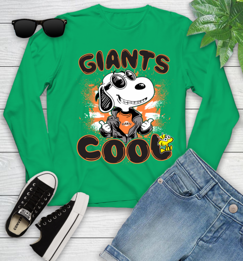 MLB Baseball San Francisco Giants Cool Snoopy Shirt Youth Long Sleeve 6