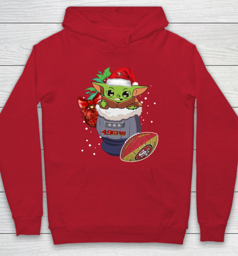 San Francisco 49ers Christmas Baby Yoda Star Wars Funny Happy NFL Hoodie 10