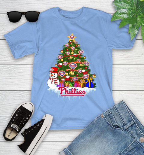 Philadelphia Phillies Merry Christmas MLB Baseball Sports Youth T-Shirt 11