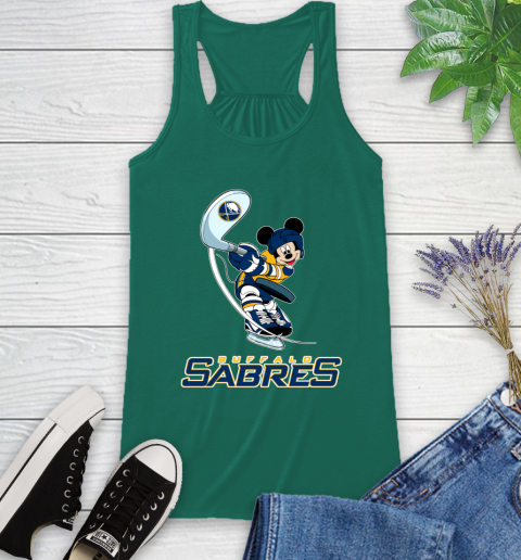 NHL Hockey Buffalo Sabres Cheerful Mickey Mouse Shirt Racerback Tank 7