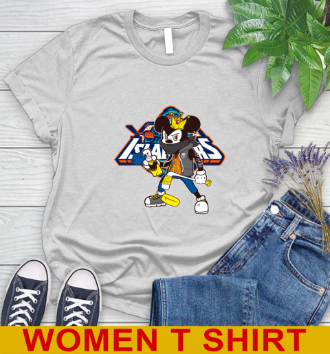 New York Islanders NHL Hockey Mickey Peace Sign Sports Women's T-Shirt