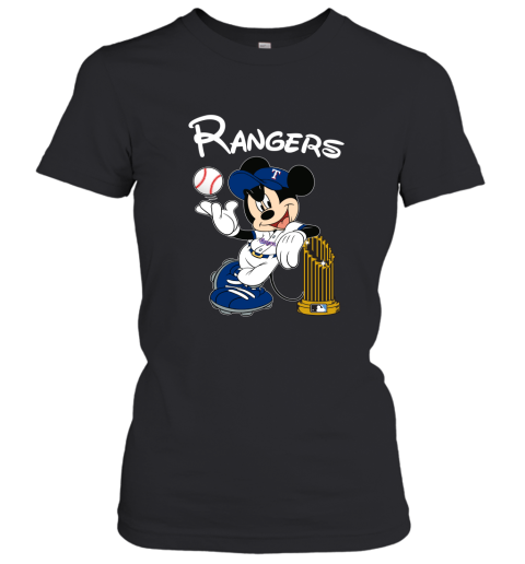 Texas Rangers Mickey Taking The Trophy MLB 2018 Women's T-Shirt
