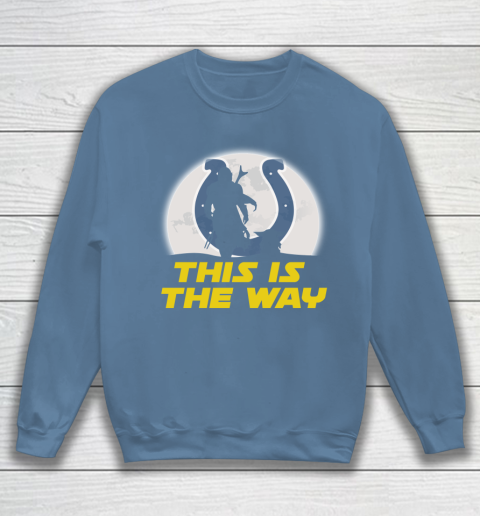 Indianapolis Colts NFL Football Star Wars Yoda And Mandalorian This Is The Way Sweatshirt 6