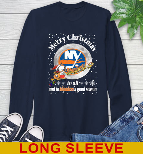 New York Islanders Merry Christmas To All And To Islanders A Good Season NHL Hockey Sports Long Sleeve T-Shirt 3