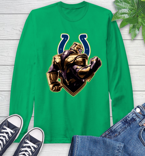 NFL Thanos Avengers Endgame Football Sports Indianapolis Colts Long Sleeve T-Shirt 7
