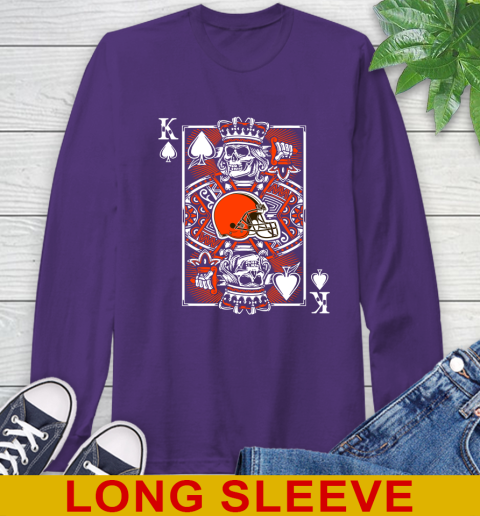 Cleveland Browns NFL Football The King Of Spades Death Cards Shirt Long Sleeve T-Shirt 5
