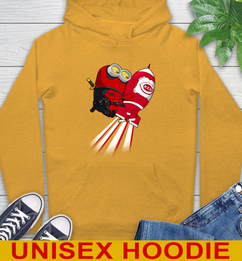 MLB Baseball Cincinnatim Reds Deadpool Minion Marvel Shirt Hoodie 2