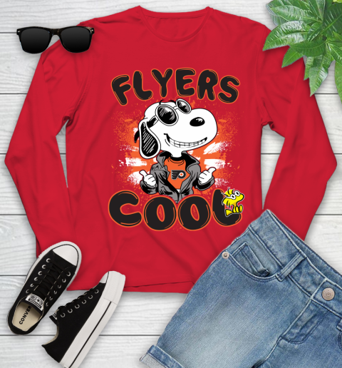 NHL Hockey Philadelphia Flyers Cool Snoopy Shirt Youth Long Sleeve 10
