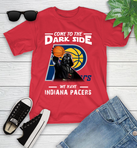 NBA Come To The Dark Side We Have Indiana Pacers Star Wars Darth Vader Basketball Youth T-Shirt 13