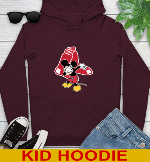 Boston Red Sox MLB Baseball Dabbing Mickey Disney Sports Youth Hoodie 7