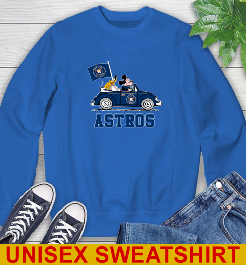 MLB Baseball Houston Astros Pluto Mickey Driving Disney Shirt Sweatshirt 9