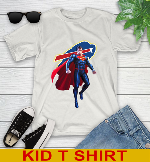 NFL Superman DC Sports Football Buffalo Bills Youth T-Shirt 12