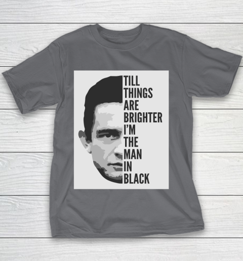 Johnny Cash  Man In Black Lyrics Youth T-Shirt 5