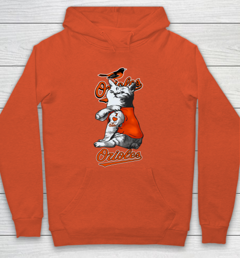 MLB Baseball My Cat Loves Baltimore Orioles Hoodie 3