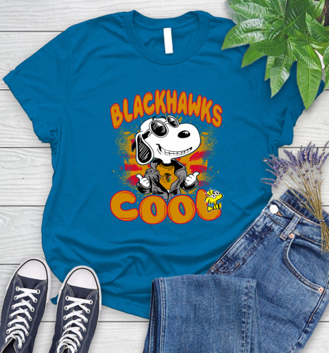 NHL Hockey Chicago Blackhawks Cool Snoopy Shirt Women's T-Shirt 8