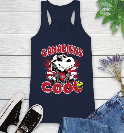 NHL Hockey Montreal Canadiens Cool Snoopy Shirt Racerback Tank 8