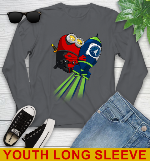 NBA Basketball Minnesota Timberwolves Deadpool Minion Marvel Shirt Youth Long Sleeve 9