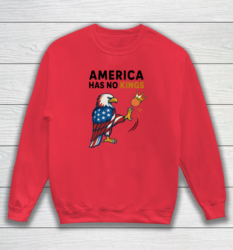 America Has No Kings Eagle Kick Orange Anti Trump Sweatshirt 6