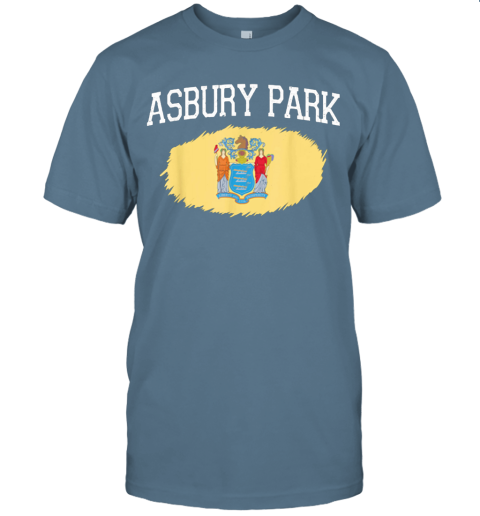 Asbury Park Nj New Jersey Flag Vintage Usa Sports T Shirt Trend