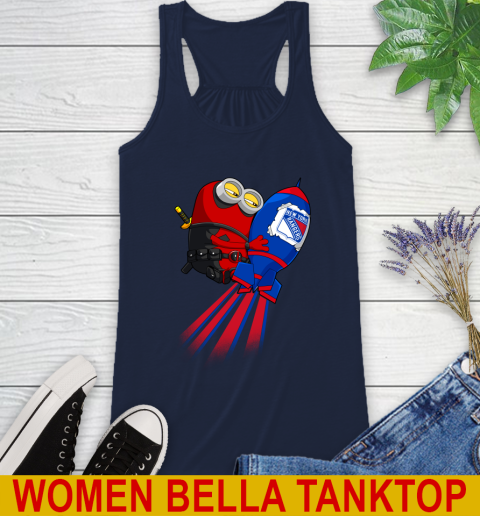 NHL Hockey New York Rangers Deadpool Minion Marvel Shirt Racerback Tank 9