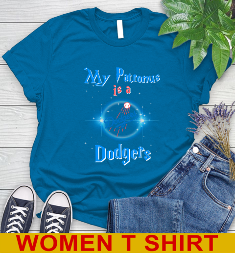 MLB Baseball Harry Potter My Patronus Is A Los Angeles Dodgers Women's T-Shirt 8