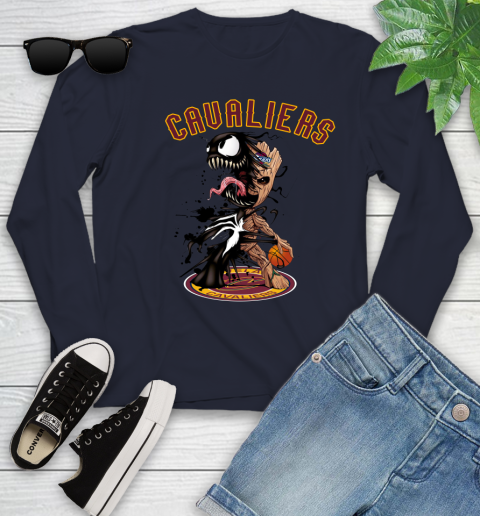 NBA Cleveland Cavaliers Basketball Venom Groot Guardians Of The Galaxy Youth Long Sleeve 3