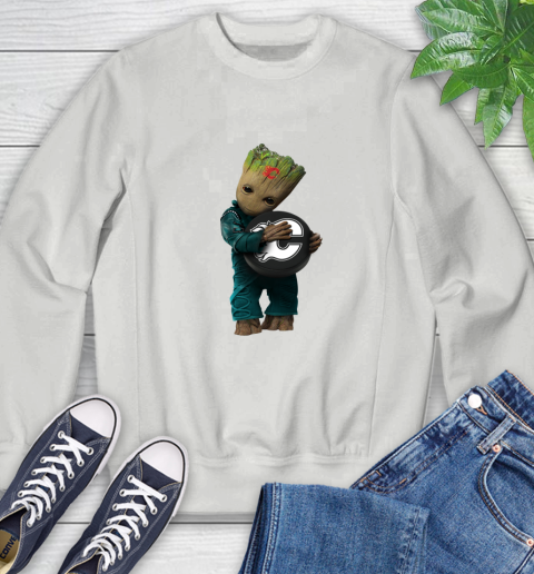 NHL Groot Guardians Of The Galaxy Hockey Sports Calgary Flames Sweatshirt 5