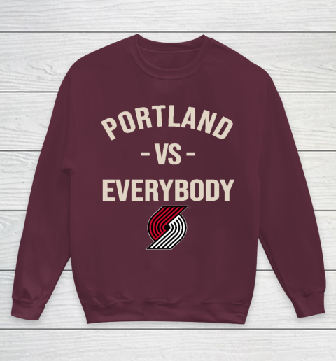 Portland Trail Blazers Vs Everybody Youth Sweatshirt 4