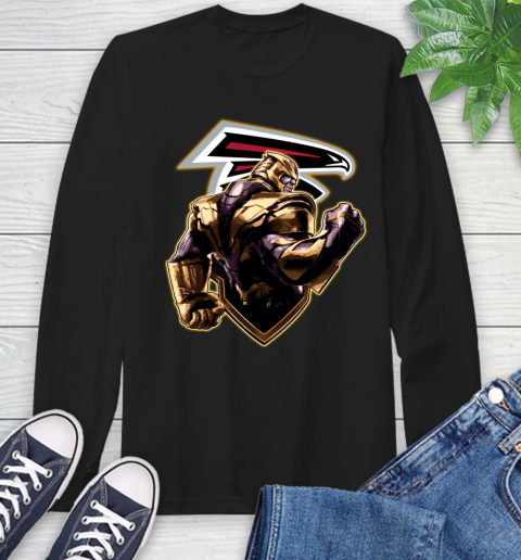 NFL Thanos Avengers Endgame Football Sports Atlanta Falcons Long Sleeve T-Shirt 2