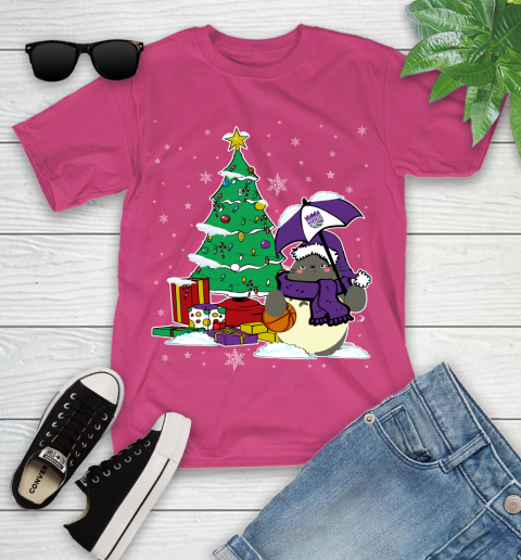 Sacramento Kings NBA Basketball Cute Tonari No Totoro Christmas Sports Youth T-Shirt 11