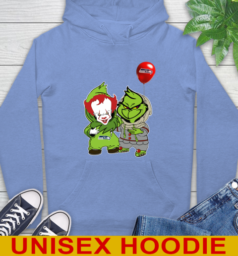 Seattle Seahawks Baby Pennywise Grinch Christmas NFL Football Hoodie 11