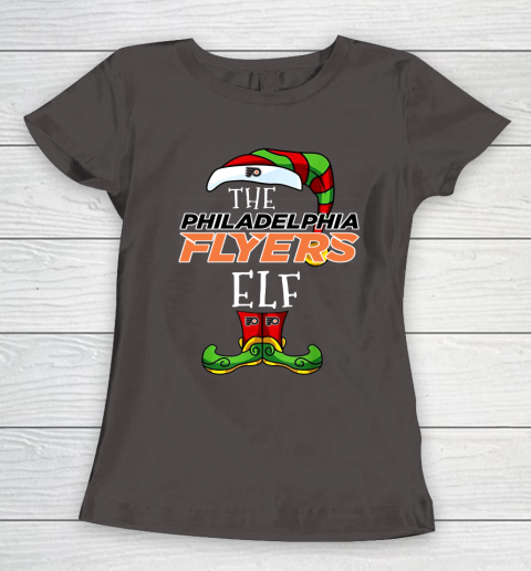 Philadelphia Flyers Christmas ELF Funny NHL Women's T-Shirt 7