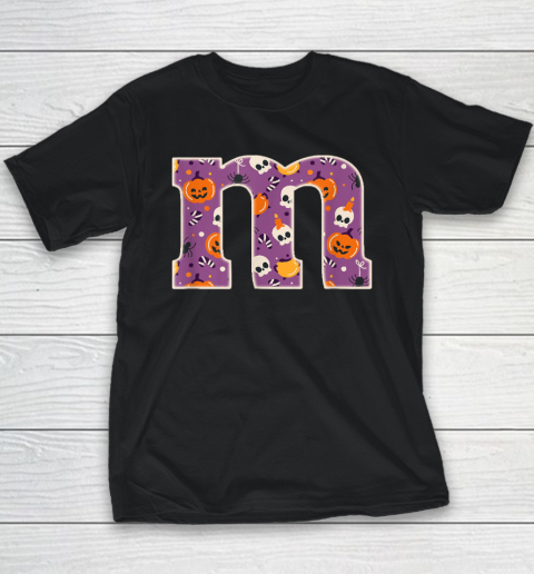 Funny Letter M Chocolate Candy Halloween Costume Youth T-Shirt