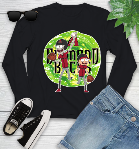 MLB Arizona Diamondbacks Rick And Morty Baseball Sports Youth Long Sleeve 2