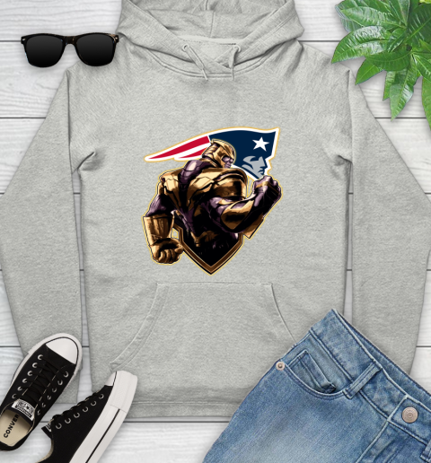 NFL Thanos Avengers Endgame Football Sports New England Patriots Youth Hoodie
