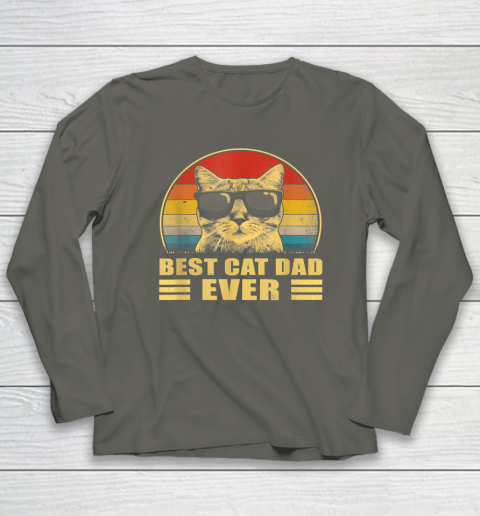 Best Cat Dad Ever Bump Fit Father's Day Gift Daddy Long Sleeve T-Shirt 4