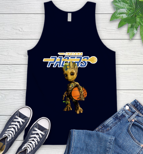 Indiana Pacers NBA Basketball Groot Marvel Guardians Of The Galaxy Tank Top 3
