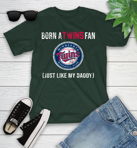 MLB Baseball Minnesota Twins Loyal Fan Just Like My Daddy Shirt Youth T-Shirt 4