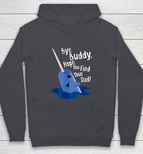 Bye Buddy Narwhal Elf Funny Christmas Holiday Gift Youth Hoodie 5