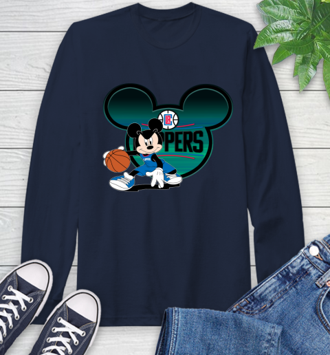 NBA LA Clippers Mickey Mouse Disney Basketball Long Sleeve T-Shirt 4