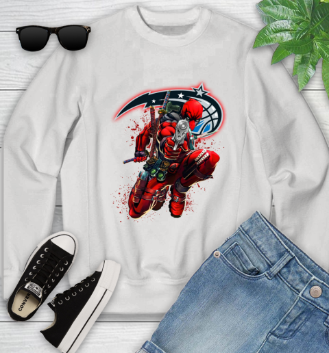 NBA Deadpool Marvel Comics Sports Basketball Orlando Magic Youth Sweatshirt