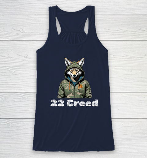 Coyote in Hood 22 Creed Graphic Hunting Racerback Tank 5