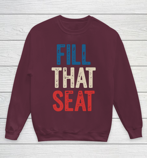 Fill That Seat Vintage North Carolina NC Fill The Seat Retro Youth Sweatshirt 4
