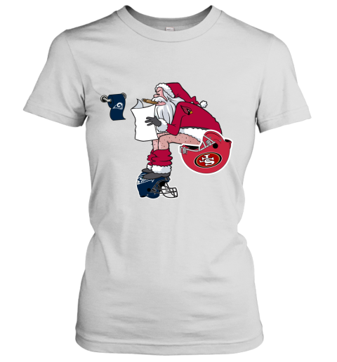 Santa Claus Arizona Cardinals Shit On Other Teams Christmas Women's T-Shirt