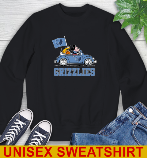 NBA Basketball Memphis Grizzlies Pluto Mickey Driving Disney Shirt Sweatshirt 2