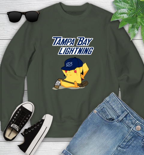 NHL Pikachu Hockey Sports Tampa Bay Lightning Youth Sweatshirt 10