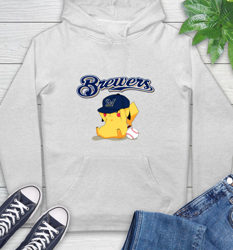 MLB Pikachu Baseball Sports Milwaukee Brewers Hoodie